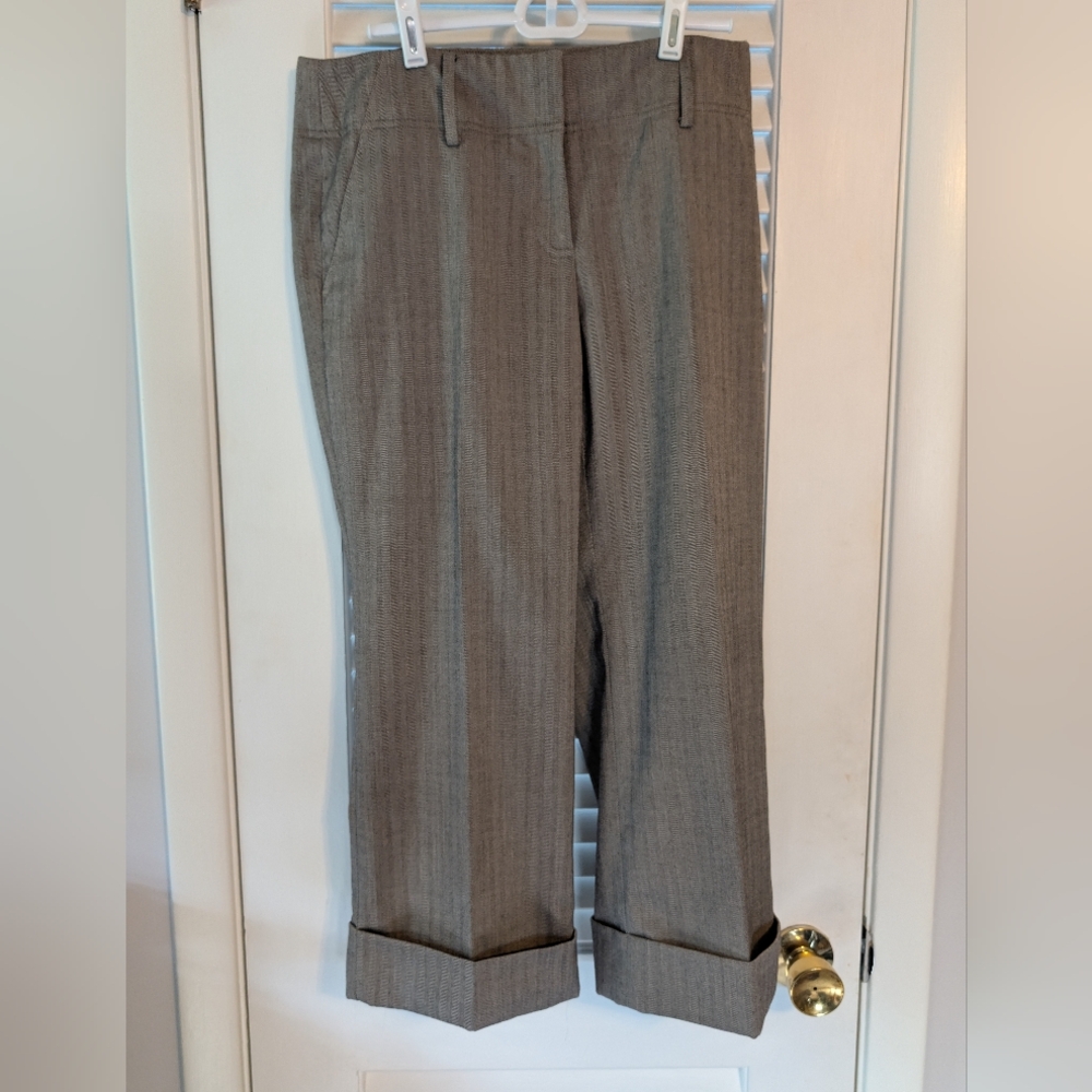 Michael Kors Size 8 Black And White Dress Pants Cuffed  Euc Cropped